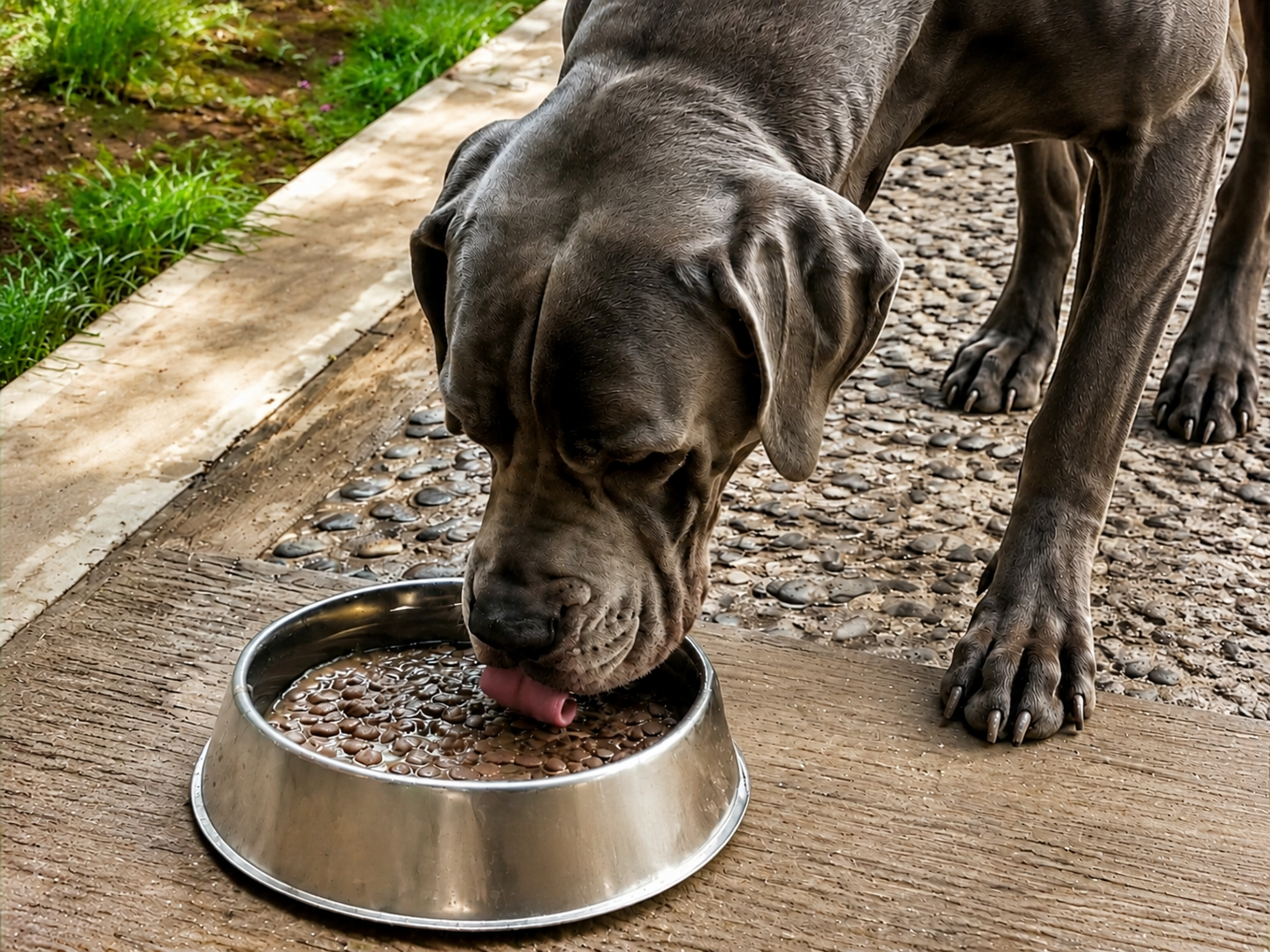 Bonachas disfrutando su comida con caldo